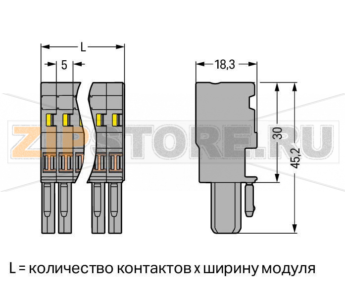 1-проводниковая розетка; 4 mm; 2-пол.; 4,00 mm; синие Wago 769-102/000-006 