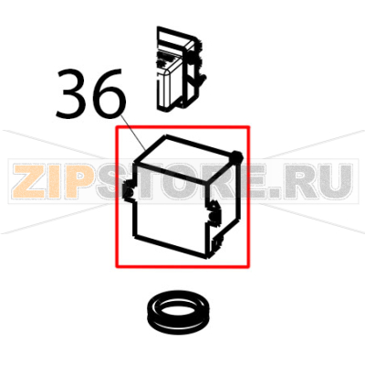 Trasformer with terminals 230 V, 12 V Tecnoinox GFB10DSL Trasformer with terminals 230 V, 12 V Tecnoinox GFB10DSLЗапчасть на деталировке под номером: 36