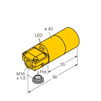Датчик индуктивный Turck DBI15U-K40SR-AP4X2 