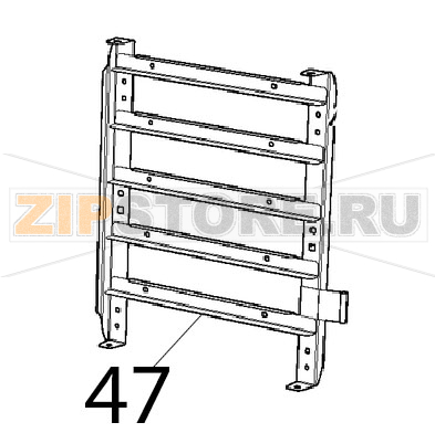 St. steel right lateral S, 5 GN1/1 Unox XVC 205E St. steel right lateral S, 5 GN1/1 Unox XVC 205EЗапчасть на деталировке под номером: 47