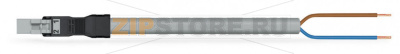 pre-assembled connecting cable; Eca; Plug/open-ended; 2-pole; Cod. B; Control cable 2 x 1.0 mm; 1 m; 1,00 mm; gray Wago 891-8992/205-103 Protected against mismating and maintenance-freeLow profile with 4.4 mm pole spacingComponents can be clearly printed on and color-coded to meet custom requirements....