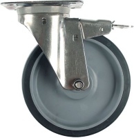 SWIVELLING CASTOR W/PLATE W/BRACKET