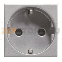 Розетка с заземлением 16 А, 250 В, серебристая ABB 2CLA228860N1301