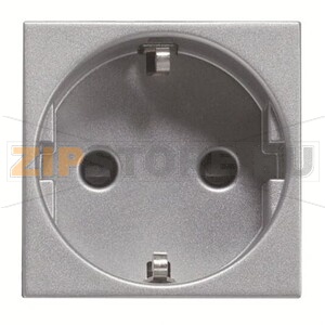 Розетка с заземлением 16 А, 250 В, серебристая ABB 2CLA228860N1301 