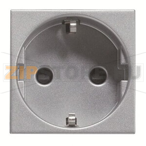Розетка с заземлением 16 А, 250 В, серебристая ABB 2CLA228860N1301 
