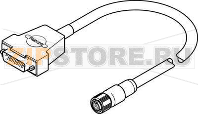 Кабель кодирующего устройства 15 м Festo NEBM-M12G12-RS-15-N-S1G15 