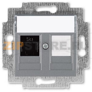 Розетка компьютерная, сталь ABB 2CHH295117A6069 