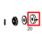Ribbon supply rewind cap Godex RT230