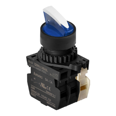 Выключатель кнопочный, головка: круглая, выступающая, Ø отверстия: 22/25 мм Autonics S2SRN-L8KY2ALM 