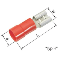Клемма плоская 2.8 мм, 0.8 мм, 180°, красная, 100 шт Lapp 63101010