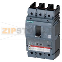 Автоматический выключатель 3VA6 UL frame 250 breaking capacity class L 150kA @ 480V 3-pole, line protection ETU350, LSI, In=250A overload protection ir=100A ...250A short circuit protection Isd=1,5... 10 x Ir, iI=10 x In w/o connection Siemens 3VA6225-8HN