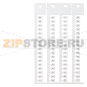 inscription label, front, with PE, horizontal, terminal width: 5 mm, H: 7 mm, white Siemens 8WA8347-2AH 