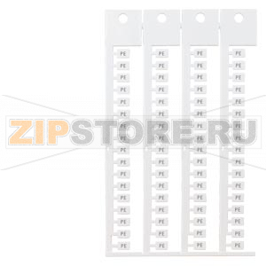 inscription label, front, with PE, horizontal, terminal width: 5 mm, H: 7 mm, white Siemens 8WA8347-2AH 