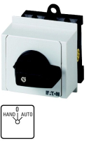Переключатель, контакты: 4, 20 A, панель: HAND-0-AUTO, 45°, с фиксацией Eaton T0-2-15432/IVS