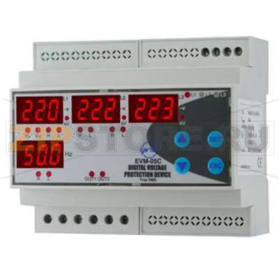 Мультиметр программируемый 110/220/380 В/AC, 3 фазы Entes EVM-05C-DIN 