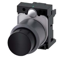 АКТУАТОР КНОПКИ С ВЫСОКИМ ФРОНТАЛЬНЫМ КОЛЬЦОМ (12MM), 22MM, КРУГЛ., ПЛАСТИК С МЕТАЛЛИЧЕСКИМ ФРОНТАЛЬНЫМ КОЛЬЦОМ, КНОПКА ЧЁРНАЯ ВЫСТУПАЮЩАЯ, БЕЗ ФИКСАЦИИ, С ДЕРЖАТЕЛЕМ, С ГРАВИРОВКОЙ ЛАЗЕРОМ, ВЕРХНИЙ РЕГИСТР Siemens 3SU1230-0FB10-0AA0-Z&nbsp;Y11