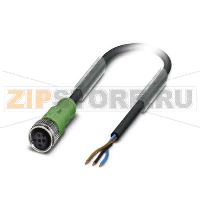 Кабель для датчика / исполнительного элемента Phoenix Contact SAC-3P-10,0-PUR/M12FS 3-полюсн., PUR без галогенов, темно-серый RAL 7021, свободный конец, к Гнездо прямое M12, А-кодирование, Длина кабеля: 10 м.Минимальный заказ: 1 шт.Упаковка: 1 шт.