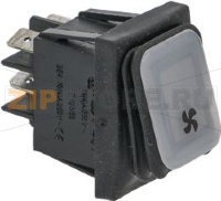 БЕЛАЯ ДВУХПОЛЮСНАЯ КНОПКА, 16 А, 250 В