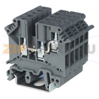 Клемма проходная, 3 контакта, серая CHIKU RTB 10-TWIN