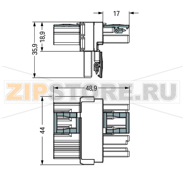 T-distribution connector; 4-pole; Cod. B; 1 input; 2 outputs; 3 locking levers; for flying leads; pink Wago 770-1733 Protected against mismating and maintenance-freeAdditional variable coding is possible.Components can be clearly printed on and color-coded to meet custom requirements....