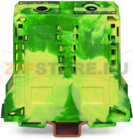 POWER CAGE CLAMP 2-проводные клеммы с заземлением; 95 мм; подходят для исполнений Ex e II; боковые маркировочные разъемы; только на рейке DIN 35 x 15; толщиной 2,3 мм; медь; POWER CAGE CLAMP; 95,00 mm; зеленые-желто Wago 285-197/999-950