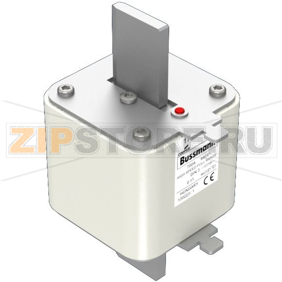 Предохранитель, 700 A, AC 690 В, 200 кА, 3, 75x89x150 мм, gR, DIN, IEC Eaton FUSE 700A 690V DIN 
