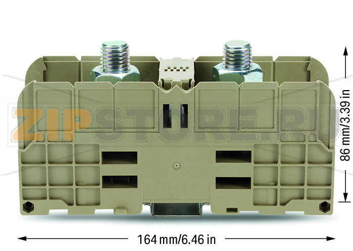 Stud terminal block; 300 mm?; with 2 stud bolts M16; 300,00 mm?; beige Wago 884-3000 