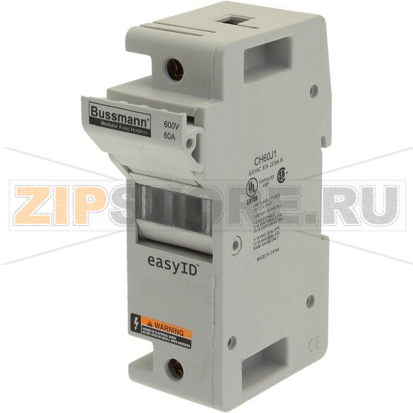 Держатель предохранителя, 60 A, AC 600 В, DC 600 В, 200 кА, 40x83x125 мм Eaton 60AJ MODULAR FUS 