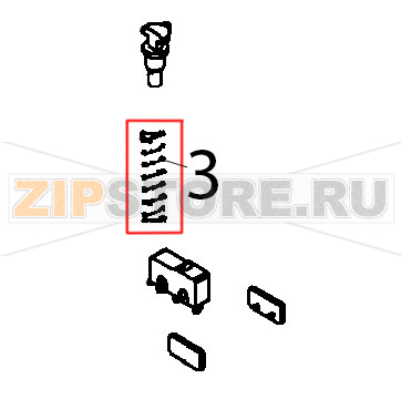 Ice-breaker recovery spring Vema SG 2081 Ice-breaker recovery spring Vema SG 2081Запчасть на деталировке под номером: 3