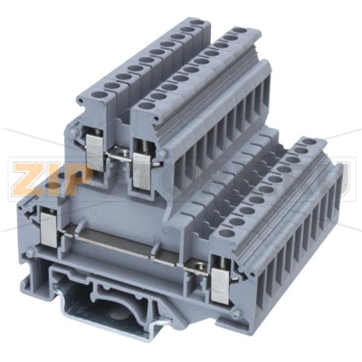 Клемма проходная, универсальная, 2 уровня, серая CHIKU RUKKB 5 