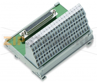 Интерфейсный модуль; HD-Sub-D; Розетка; 62-пол.; Трехуровневые клеммы PCB; в монтажном держателе; с экранированным соединением; 2,50 mm Wago 289-708