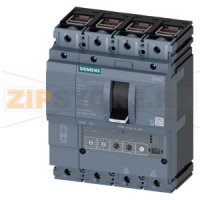 circuit breaker 3VA2 IEC frame 160 breaking capacity class  E Icu=200 kA @ 415 V 4-pole, line protection ETU330,  LIG, In=25A overload protection Ir=10A ... 25A short circuit protection Ii=1,5...12 x In neutral protection adjustable(OFF 100%) ground fault