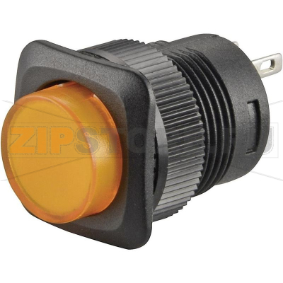 Кнопка 250 В/AC, 1.5 А, 1 x выкл/вкл, без фиксации, 1 шт TRU Components TC-R13-508A-05YL 