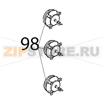 Motore cond. 5 uF, 200 W, ALB. M8 conn. 5 poli Unox XBC 804 Motore cond. 5 uF, 200 W, ALB. M8 conn. 5 poli Unox XBC 804Запчасть на деталировке под номером: 98