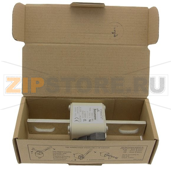 Предохранитель, 700 A, AC 690 В, 200 кА, size 1, 53x69x136 мм, aR, IEC UL Eaton FUSE 700A 690V 