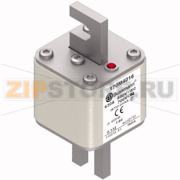 Предохранитель, 630 A, AC 690 В, 200 кА, DIN 1, 53x53x108 мм, aR, DIN, IEC Eaton FUSE 630A 690V 
