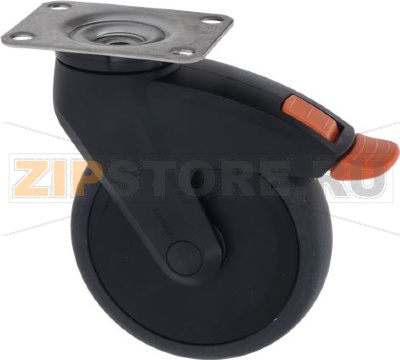SWIVEL CASTOR WITH BRAKE ø 125 mm 