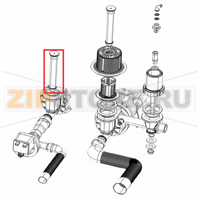 Troppo pieno h154 serie s Silanos S 021      Troppo pieno h154 serie s Silanos S 021Запчасть на сборочном чертеже под номером: 22Название запчасти на итальянском языке: Troppo pieno h154 serie s Silanos S 021