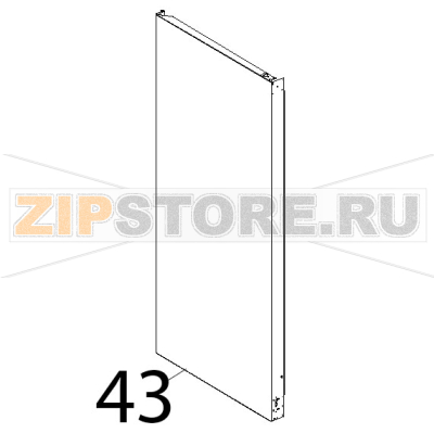 Fianco SX inox Unox XBC 905 Fianco SX inox Unox XBC 905Запчасть на деталировке под номером: 43