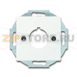 Накладка с суппортом для командно-сигнальных приборов, D=22.5 мм, белый бархат ABB 2CKA001724A4296 