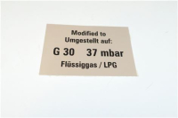 НАКЛЕЙКА "ГАЗ ПРЕОБРАЗУЕТСЯ G30 37mba" RATIONAL 2050.0241