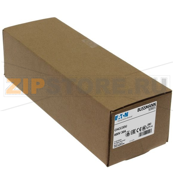 Держатель предохранителя, 30 A, AC 600 В, 10x38 мм, CC, 3P, UL Eaton 3Pole 30A 600V MFH For 10X38 
