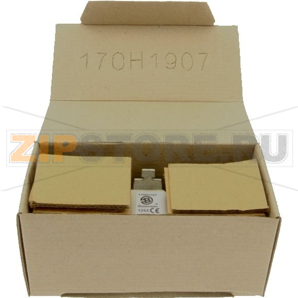 Предохранитель, 125 A, AC 690 В, 200 кА, size 00, 30x62x64 мм, aR, IEC Eaton FUSE 125A 690V 00B 