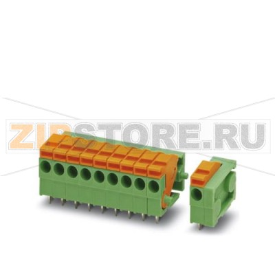 Клеммы для печатного монтажа Phoenix Contact FFKDSA1/H-3,81- 3 Номинальный ток: 12 А, Номинальное напряжение: 160 В, Размер шага: 3,81 мм, Полюсов: 3, Тип подключения: Пружинные зажимы, Монтаж: пайка, Направление подключения, проводник / печатная плата: 0 °.Минимальный заказ: 50 шт.Упаковка: 50 шт.