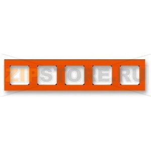 Рамка пятиместная, оранжевый/дымчатый чёрный ABB 2CHH015050A6066 