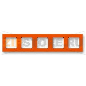 Рамка пятиместная, оранжевый/дымчатый чёрный ABB 2CHH015050A6066 