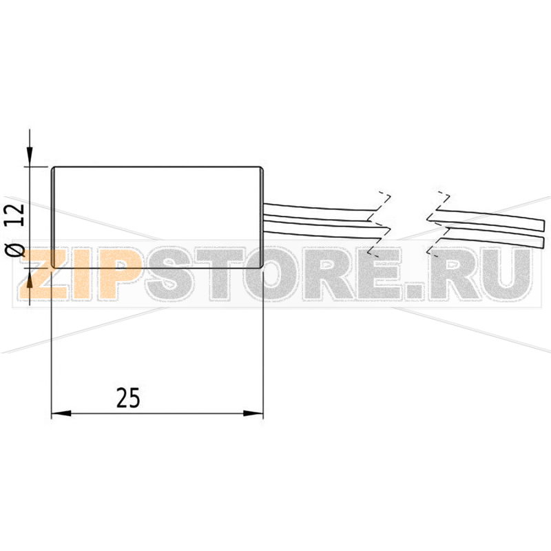 Модуль лазерный, красный, 1 МВт Picotronic DD635-1-5(12x25) 