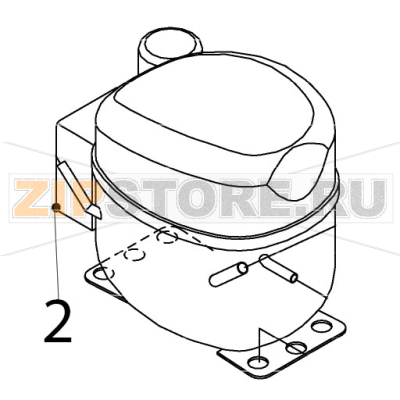 Compressor Hoshizaki IM-65NE-25 Compressor Hoshizaki IM-65NE-25Запчасть на деталировке под номером: 2