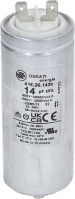 CAPACITOR 14 µF 440Vac 50/60Hz 