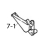 Printer carriage release lever (L), MOQ 5 pcs TSC TTP-244 Pro